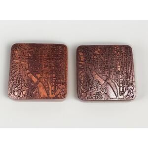 O3 Design Studio Wood City Map Coasters ~ Set of 2 ~ Washington D.C.